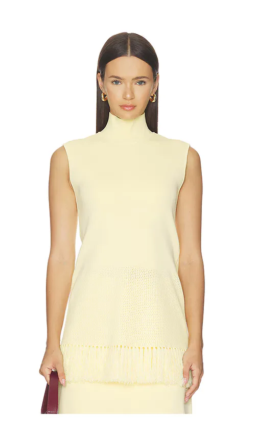 Tiama Fringe Hem Knit Top by Clea