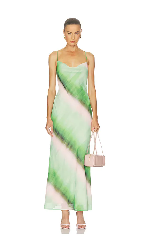 Cowl Cross Back Maxi Dress