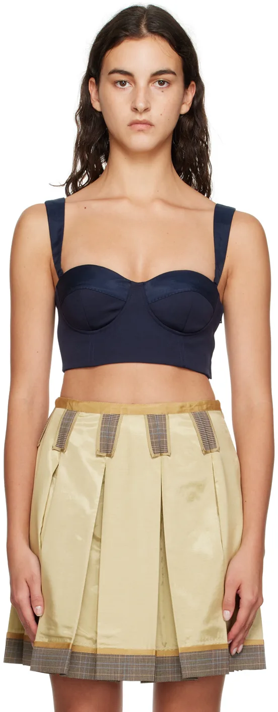 Navy Inside Out Tank Top