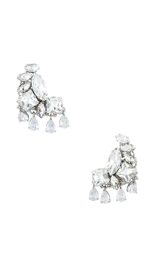 Omega Clasp Pixel & Tears Pendant Earrings by Anton Heunis