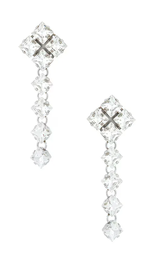 Omega Clasp Cascade Pixel Earrings by Anton Heunis
