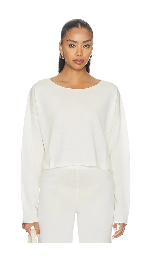 Cropped Boatneck Top by Eterne