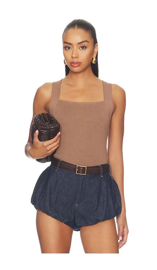 The Rib Strappy Tank Top by Good American