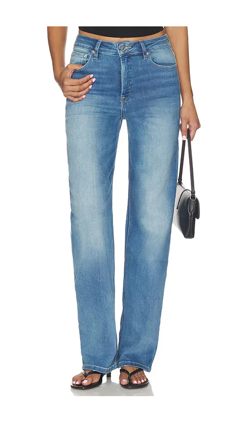 Soft Tech True Straight Jeans by Good American