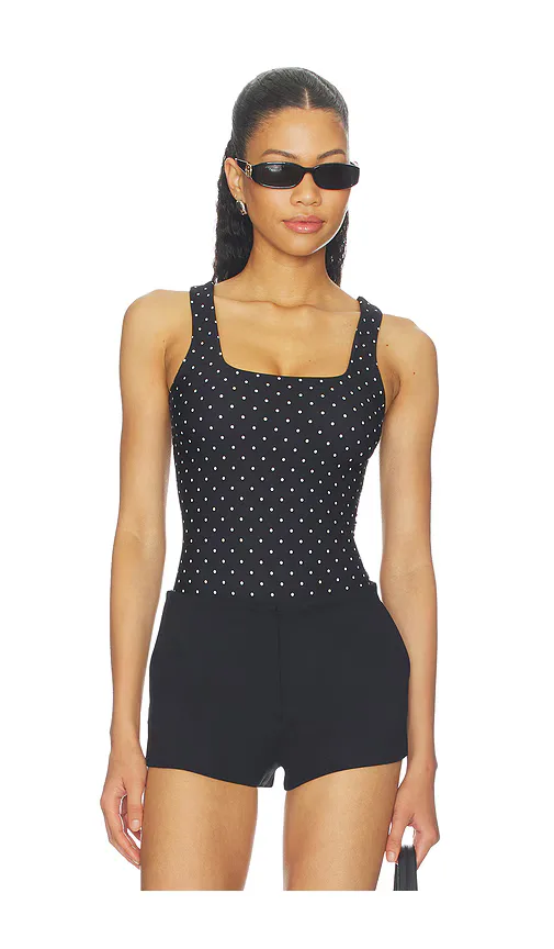 The Weightless Sculpting Modern Tank Bodysuit by Good American
