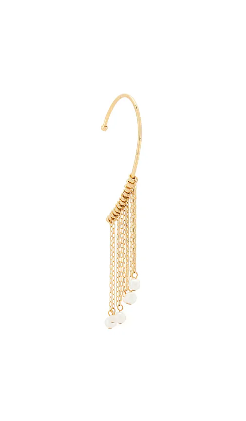 Freshwater Pearl Tassel Ear Cuff by LELET NY
