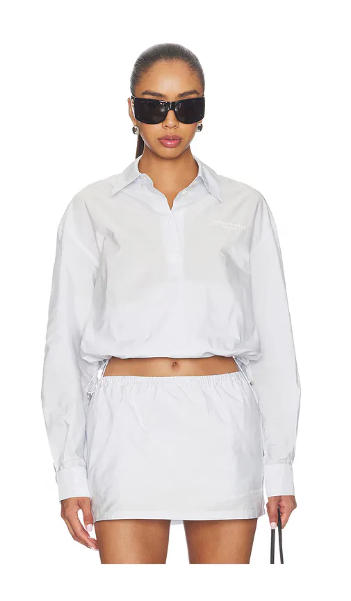 Cropped Shirt with Bungee Hem by Alexander Wang
