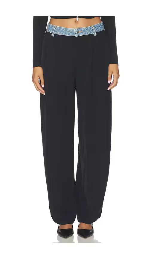 Mid Rise Pant with Denim Waistband by Alexander Wang