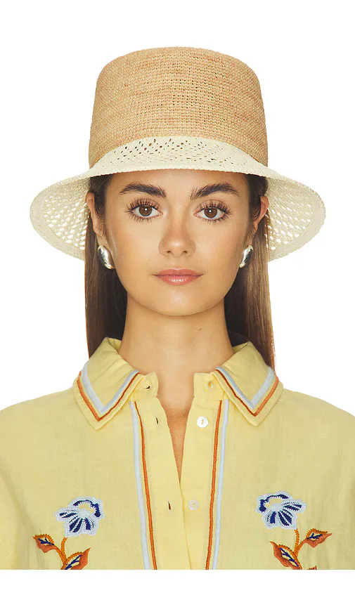 Ellee Festival Straw Bucket Hat by Brixton