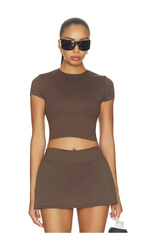 Matte Corset Crop Top by NikeSKIMS