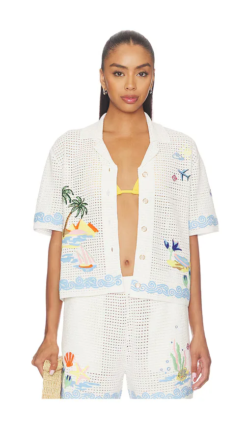 Crochet Beach Shirt by Casablanca
