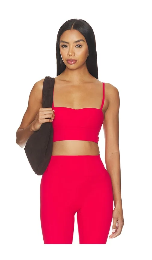 Laced Up Molded Sports Bra by fleur du mal