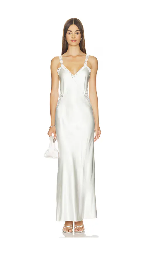 Milena Lace Combo Liquid Satin Maxi Dress by Generation Love