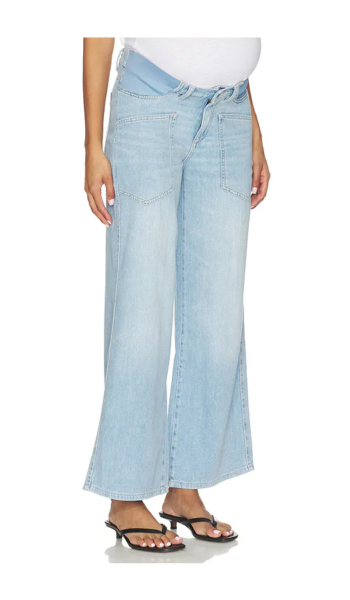 DL1961 x Bumpsuit Hepburn Wide Leg High Rise Maternity Jeans by DL1961