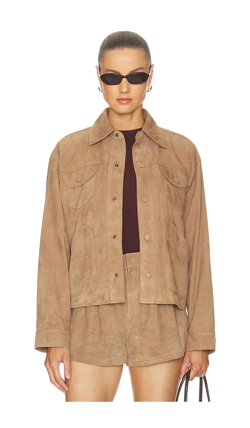 The Suede Utility Jacket by FRAME