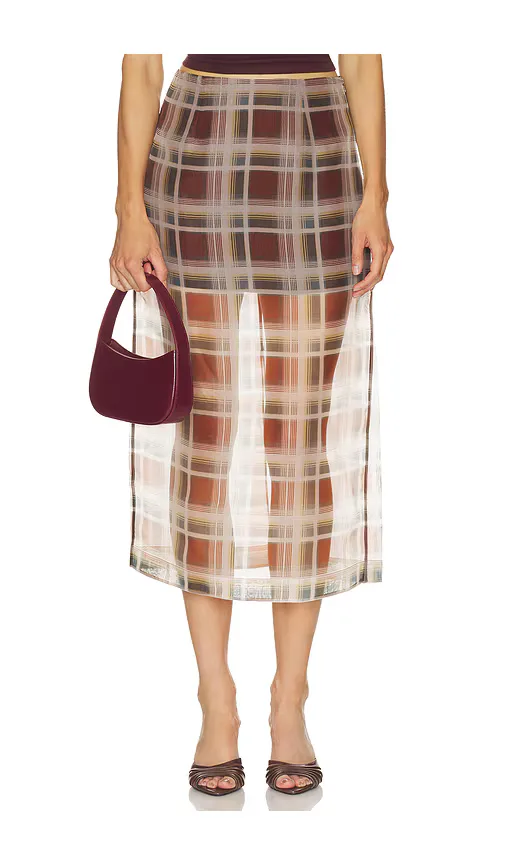 The Plaid Organza Skirt by FRAME