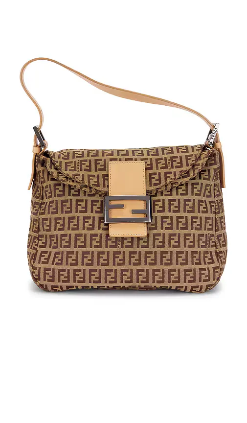 Fendi Zucchino Mama Baguette Shoulder Bag by FWRD Renew