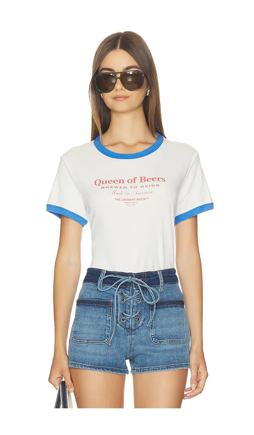 Queen of Beers Perfect Ringer Tee by The Laundry Room