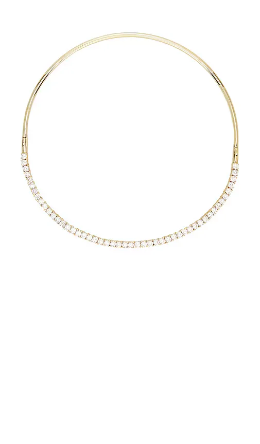 Cz Half Tennis Collar Choker by By Adina Eden