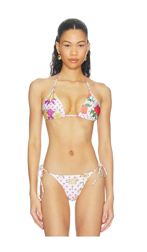 Pajaritos Y Rosas Bikini Top by Donde Esteban