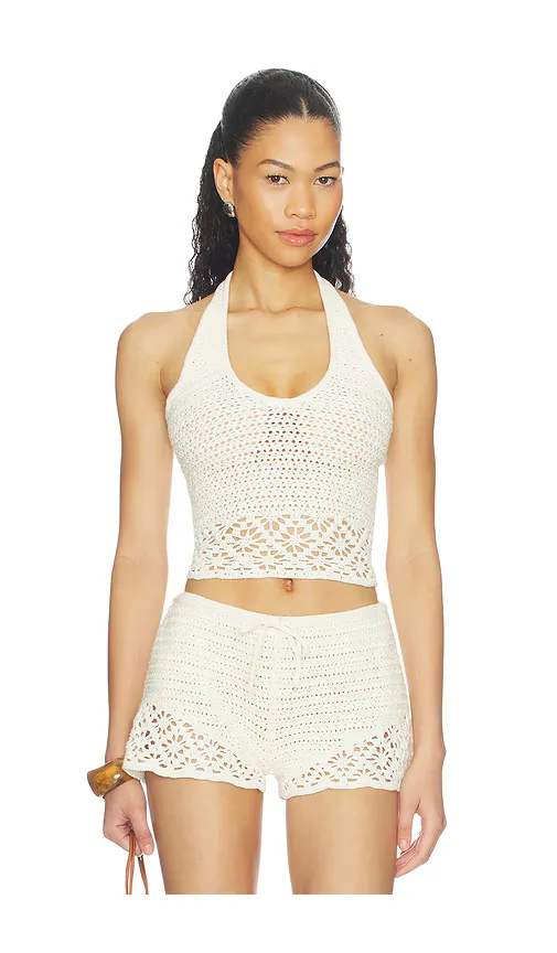 Carrissa Crochet Halter Top by Tularosa
