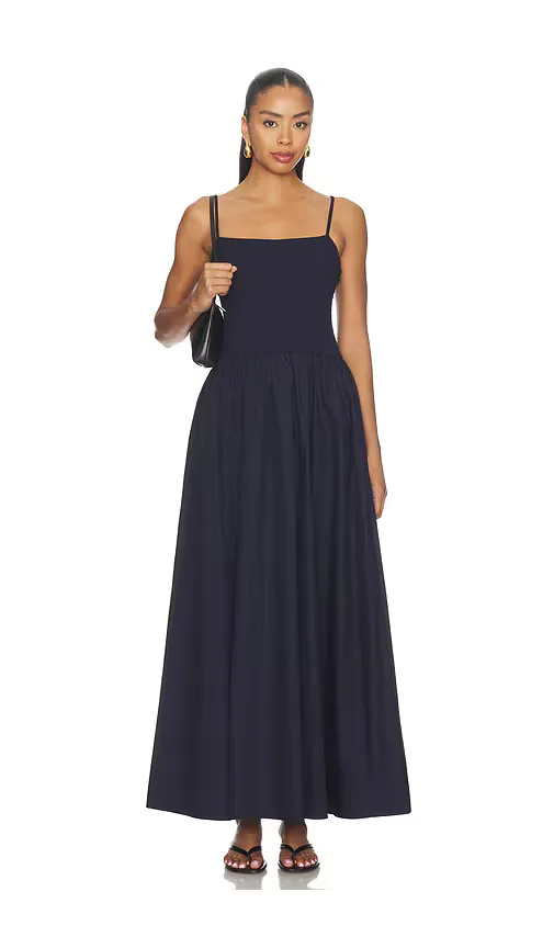 Poplin String Drop Waist Maxi Dress by Susana Monaco