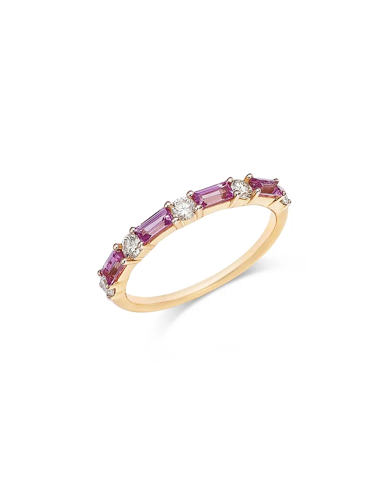 Sapphire & Diamond Classic Band in 14K Gold by Bloomingdale's Fine Collection