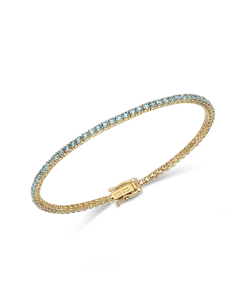 Gemstone Tennis Bracelet in 14K Yellow Gold