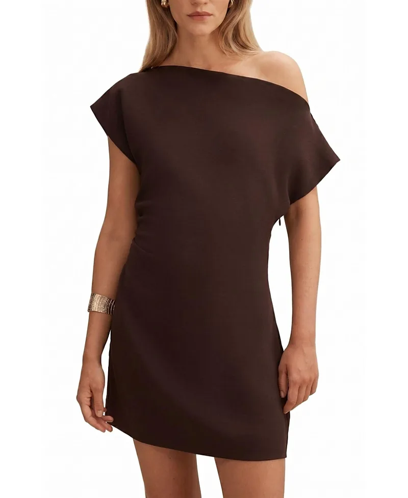 Danielle Asymmetrical Neck Mini Dress by Ever New