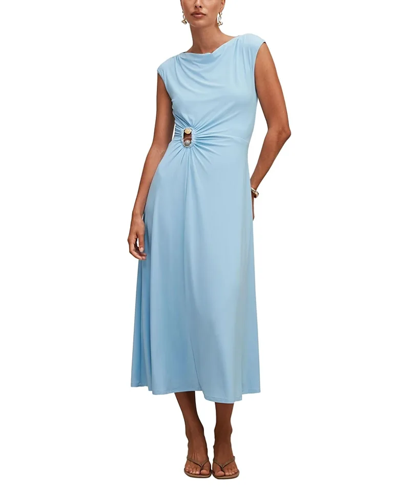 Alaia Gathered Hardware Midi Dress by Ever New