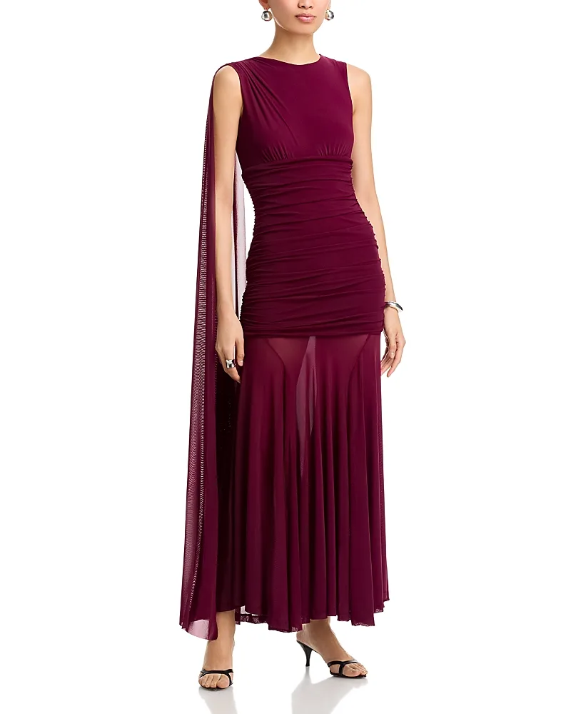 Alverie Mesh Maxi Dress by Bardot