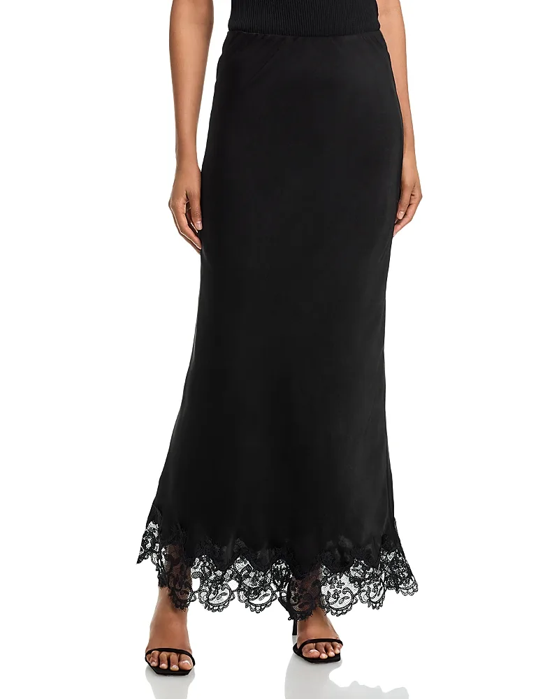 Elisan Lace Satin Maxi Skirt