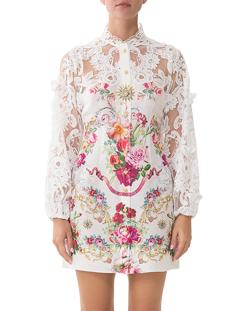 Lace Sleeve Mini Dress by Camilla