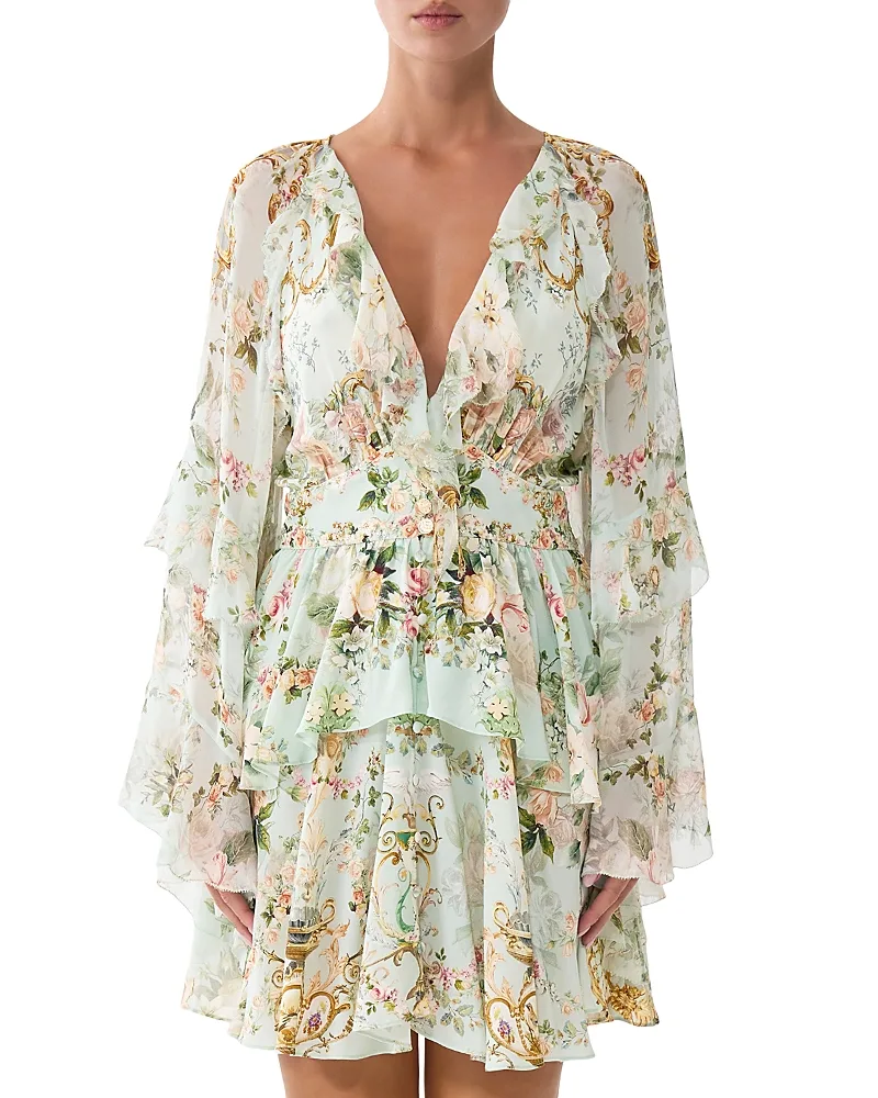 Silk Ruffled Short Dress by Camilla