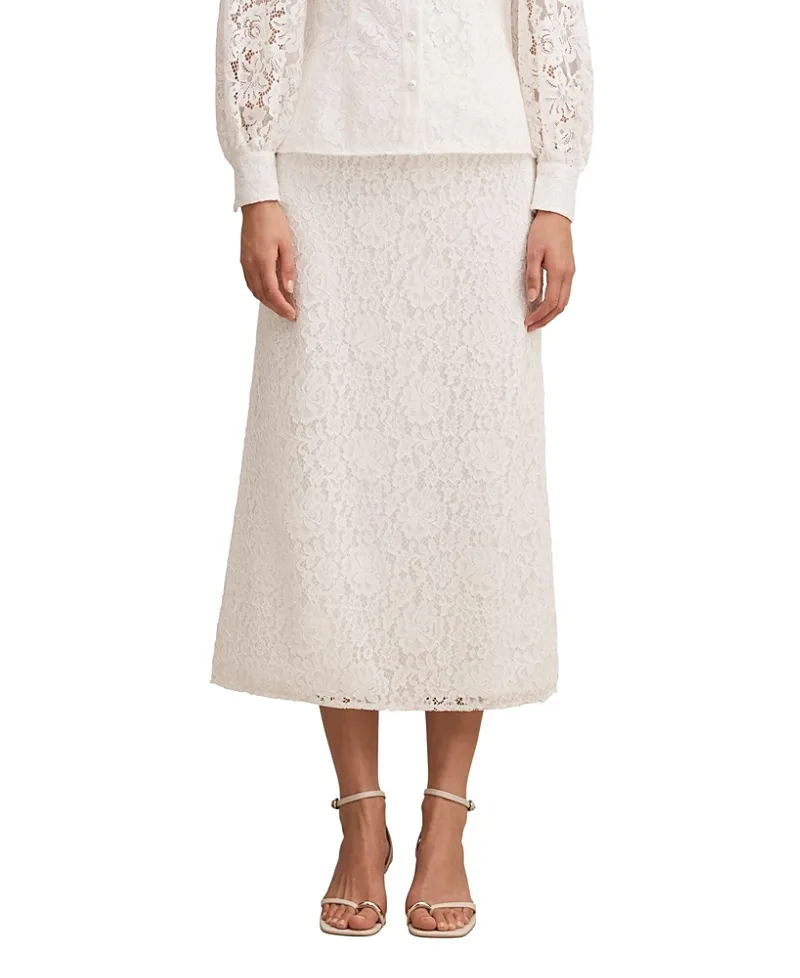 Loretta Lace Midi Skirt by Ever New