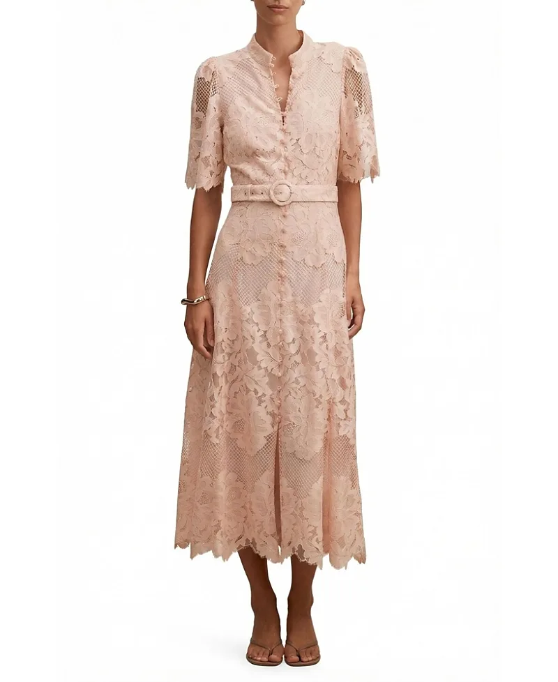Liberty Flutter Sleeve Lace Midi Dress by Ever New