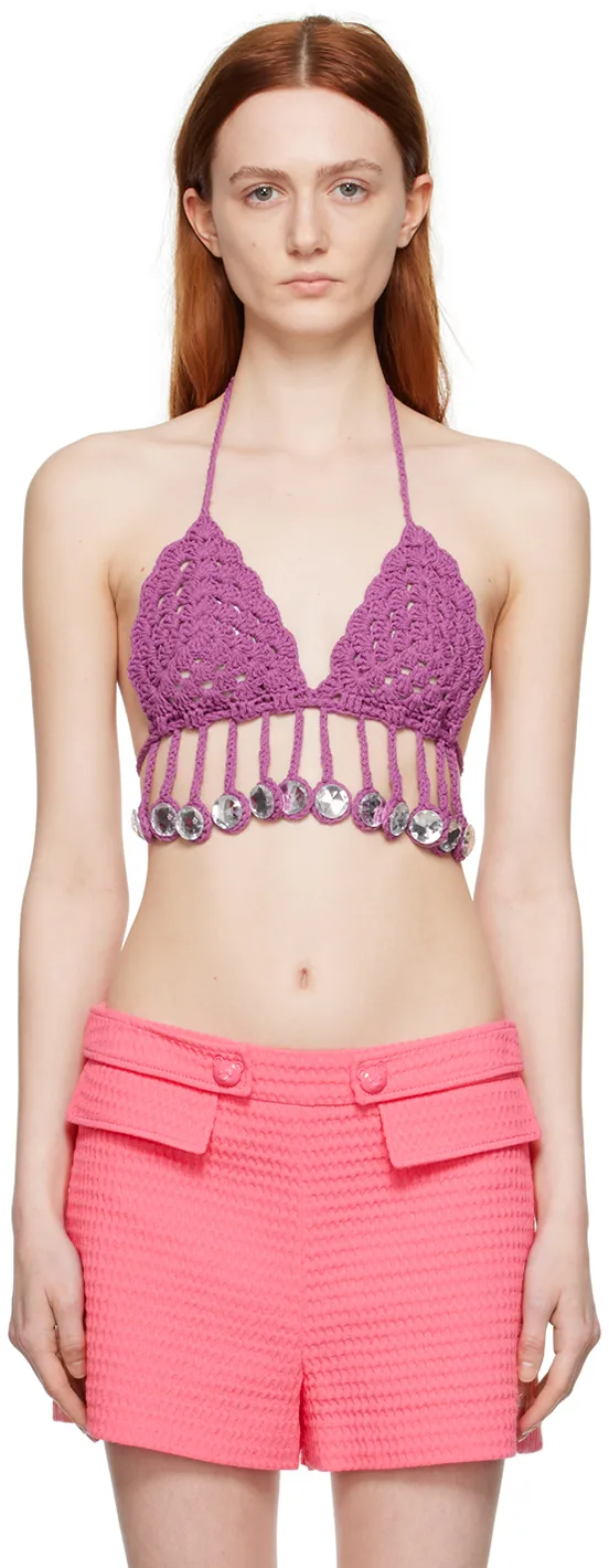 Purple Crochet Camisole