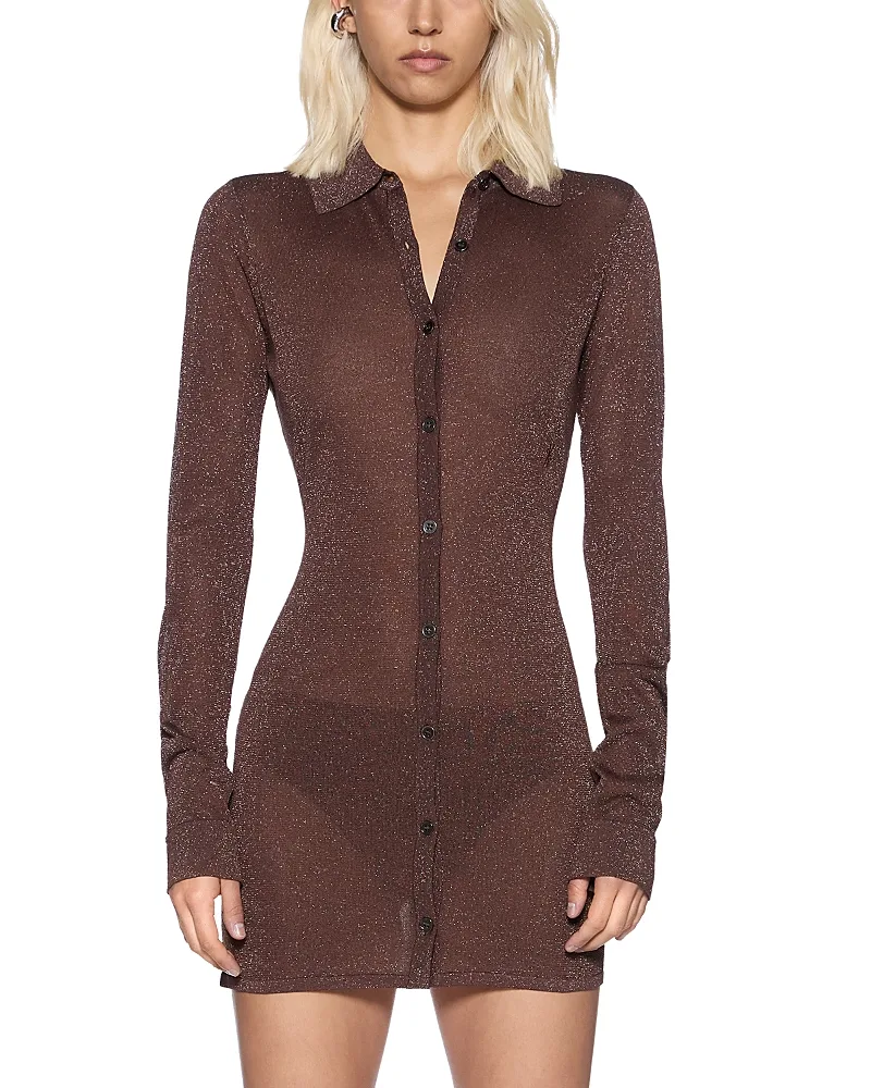 Devin Long Sleeve Shirt Dress by Ksubi