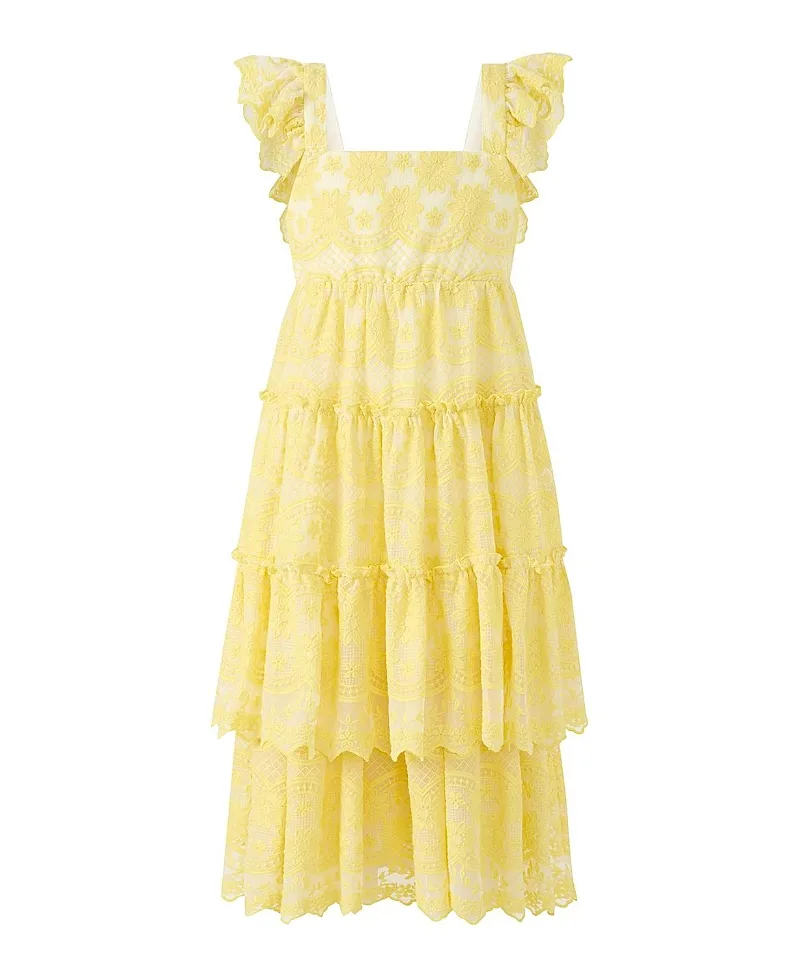 Kaia Lace Embroidered Maxi Dress by Marlo Kids