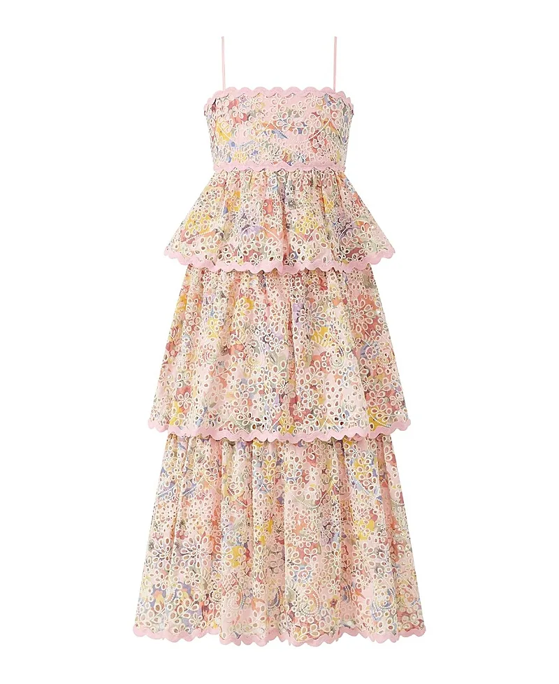 Alanna Frill Embroidered Maxi Dress by Marlo Kids