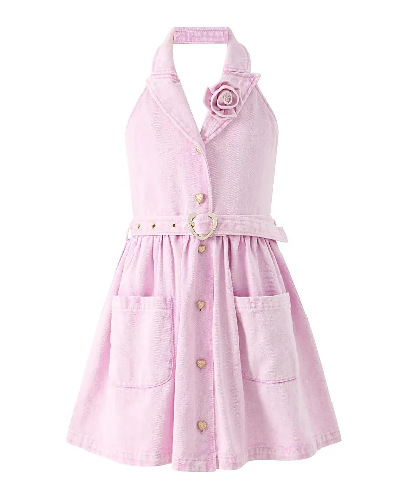 Catalina Denim Mini Dress by Marlo Kids