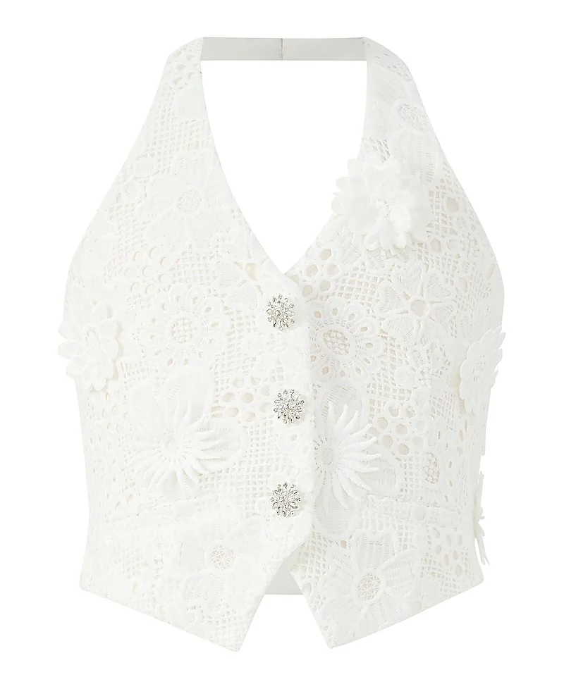 Lucinda Embroidered Vest by Marlo Kids