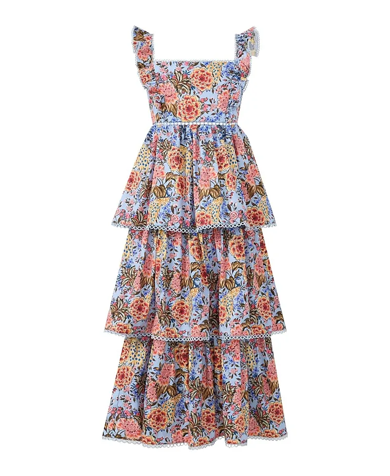 Iliana Cotton Frill Maxi Dress by Marlo Kids