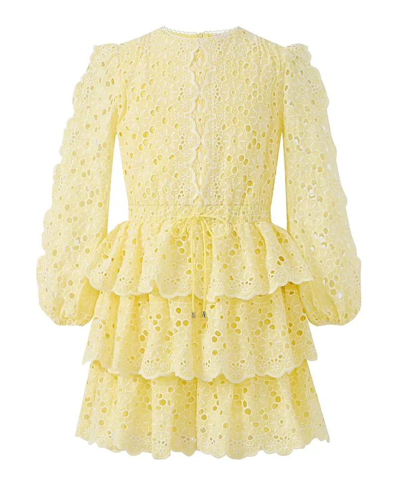 Skyla Sleeve Embroidered Mini Dress by Marlo Kids