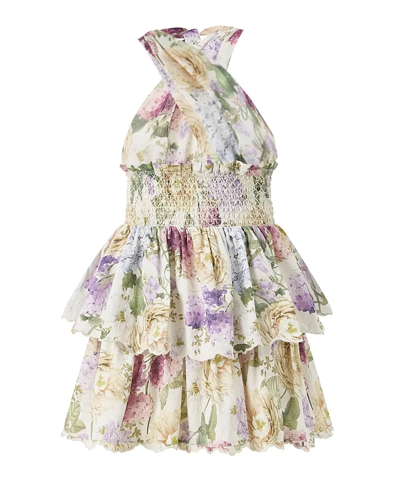 Seraphina Halter Neck Frill Mini Dress by Marlo Kids