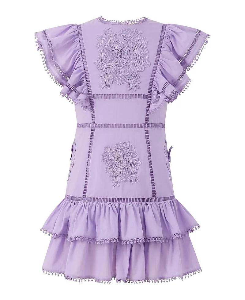 Carolyn Frill Cotton Mini Dress by Marlo Kids