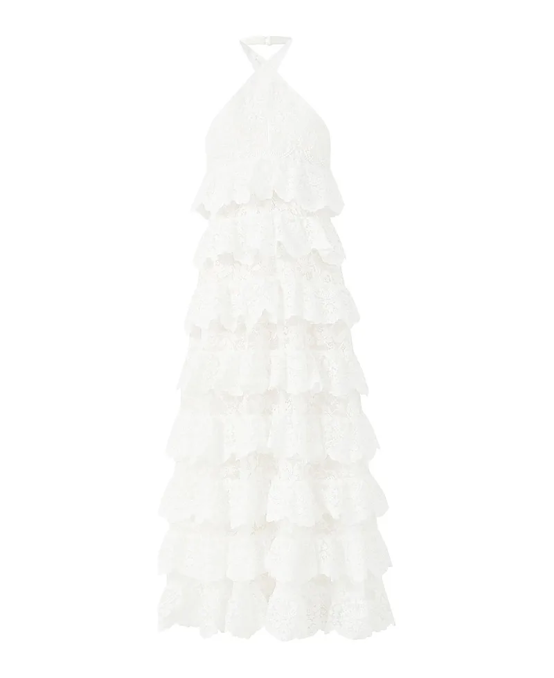 Paloma Lace Frill Maxi Dress by Marlo Kids