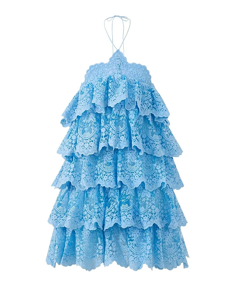 Paloma Lace Frill Mini Dress by Marlo Kids