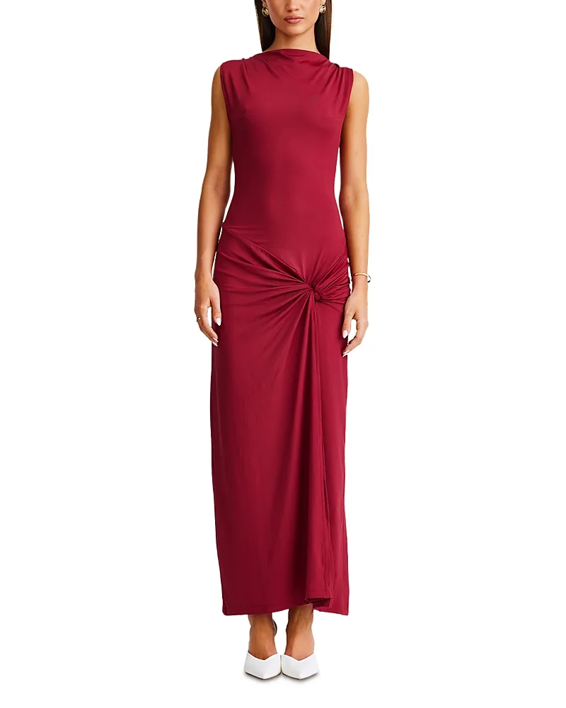 Anura Twist Front Maxi Dress