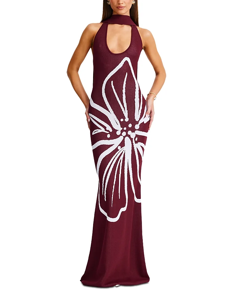 Jemima Halter Neck Maxi Dress by Sndys